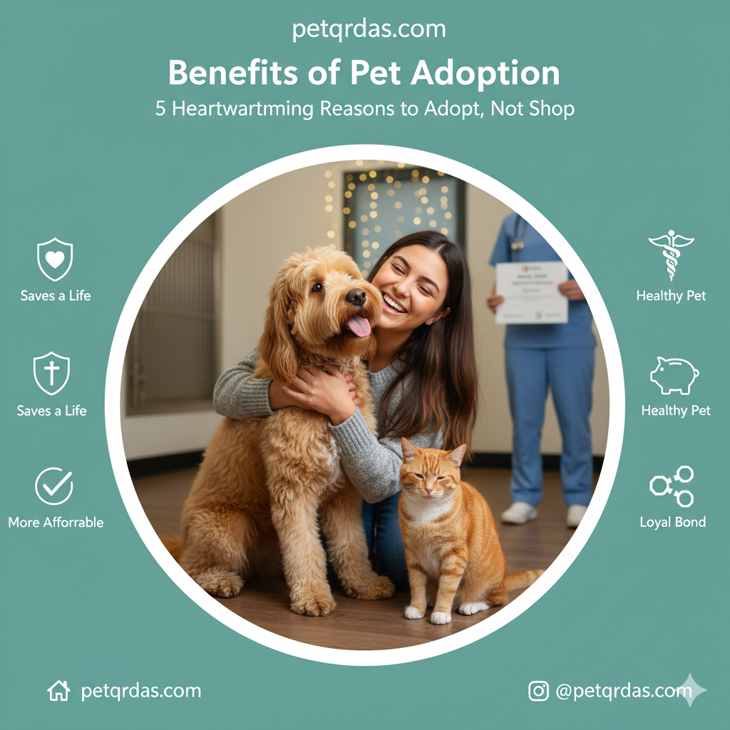 A happy person hugging a rescued dog from a shelter petqrdas.com